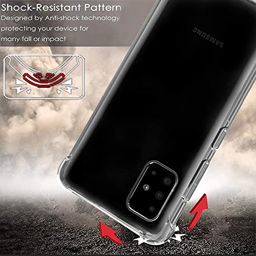 [Road Left] Crystal Clear Case for Galaxy A71 5G,Air-Bag Shockproof Protective Phone Case,Ultra Slim Flexible Soft TPU Cover for Samsung Galaxy A71 5G