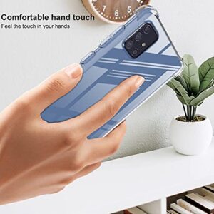 [Road Left] Crystal Clear Case for Galaxy A71 5G,Air-Bag Shockproof Protective Phone Case,Ultra Slim Flexible Soft TPU Cover for Samsung Galaxy A71 5G