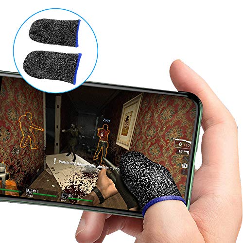 YuCool 36 Pcs Mobile Game Controller Finger Sleeve,Seamless Anti-Sweat Breathable with 4 Pcs Trigger Aim Controller for Phone Games (Multicolor)