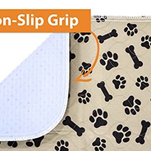 JUNGLE CREATIONS Washable Pee Pads for Dogs (3-Pack) Reusable Waterproof Potty Training Mats for Puppy Playpen, Whelping Box, Crate Liner for Small, Medium, Large, and XL Pets (30" x 36")