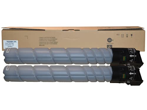 Compatible Toner Cartridge Replacement for AAV8130 TN328 TN328k TN-328 Black Toner for Konica Minolta Bizhub C250i C300i C360i Printer (2 Black)