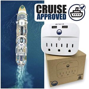 Cruise Essentials [2 Items] Cruise Approved Power Strip & Towel Bands