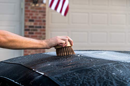 303 Products Convertible Top Brush - Soft Bristles for Safe But Effective Cleaning - Ergonomic Grip - Break Up Dirt and Debris On Convertible Top,1 Pack (39017), Blue