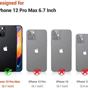 Sicher Designed for iPhone 12 Pro Max Case 6.7 Inch, Military Protective, Color Changing Durable Aluminum Frame, with [2 x Tempered Glass Screen Protector], 6.6Ft Drop Tested, Shockproof, Iridescent