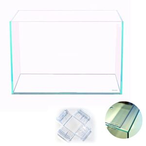 allcolor ultra clear rimless aquarium tank 2-22 gallons low iron glass (21gal - top glass canopy)