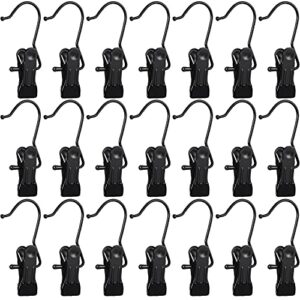 Boot Hanger for Closet, Laundry Hooks with Clips, Boot Holder, Hanging Clips, Portable Multifunctional Hangers Single Clip Space Saving for Jeans, Hats, Tall Boots, Towels (Black, 48 Pieces)