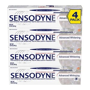 sensodyne advanced whitening toothpaste, 6.5 oz, 4-pack