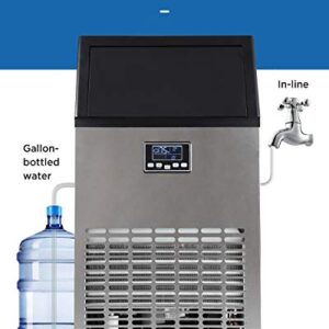 ADT Commercial Ice Maker Machine Freestanding for Restaurants Bars, Homes and Offices (100LBS, 24Hours)