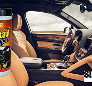 Simoniz Auto Protectant Wipes – Interior Detailer for Convenient Protection & Cleanup – Includes 50 Wipes for All Interior Surfaces Including Dashboards & Seats - Great for Cars, Trucks, SUVs, Boats