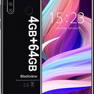 Blackview Unlocked Smartphones, A80 Plus, Dual sim Unlocked Cell Phones, Bundle Android 10 OS 4GB+64GB ROM, 6.5" HD+, Fingerprint Face Detection, 4680mAh Capacity Battery, 4G tmobile Android Phone