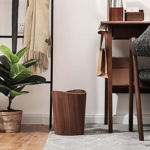 Jetamie Creative Storage Wooden Trash Can Home Bucket Garbage Bin Hotel Living Room Office Wastebasket Cans Nordic Recycling Bin ，Small Waste Basket for Home,Kitchen