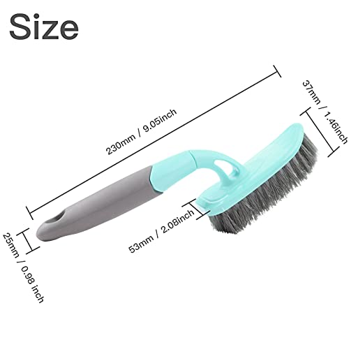 KUFUNG Bathroom Scrub Brush, Heavy Duty Shower Brush for Cleaning, Comfort Grip Bristle Stiff Scrubber Brush for Bathroom Shower Sink Carpet Floor (9 inch, Blue)