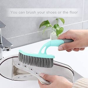 KUFUNG Bathroom Scrub Brush, Heavy Duty Shower Brush for Cleaning, Comfort Grip Bristle Stiff Scrubber Brush for Bathroom Shower Sink Carpet Floor (9 inch, Blue)