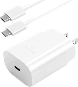 samsung s23 super fast charger,25 watt pd usb c type c charger for samsung galaxy s22/s22 plus/s22 ultra 5g/a14/z flip 3/s21/s21 plus/s21 ultra 5g/s20/s20 plus/s20 ultra,with 5-ft usb c to usb c cable