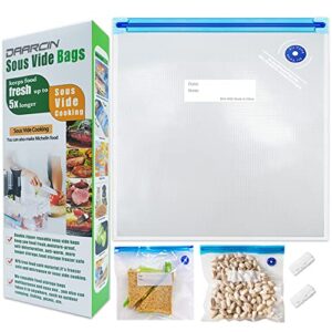 daarcin sous vide bags 20pcs 8.3x8.7in/21x22cm bpa free reusable vacuum sealer bags keep food fresh