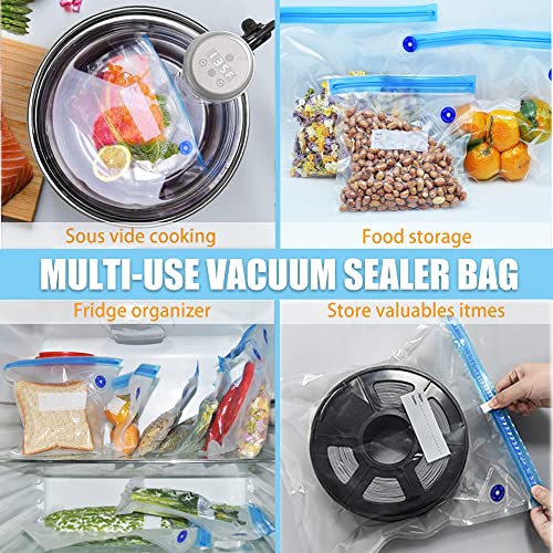 Daarcin Sous Vide Bags 20pcs 8.3x8.7in/21x22cm BPA Free Reusable Vacuum Sealer Bags Keep Food Fresh