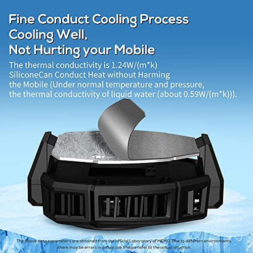 Neveika Phone Cooler, Cellphone Radiator with Dual Semi-Conductor Cooling Chip, Mobile Phones with a Width of 6 to 8 cm for Tiktok Live Streaming, Outdoor Vlog, Mobile Gaming. (Digital display)