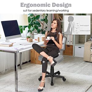 POWERSTONE Armless Home Office Chair Ergonomic Mesh Desk Chair Mid Back Swivel Computer Chair Adjustable Task Chair with Lumbar Support for Kids