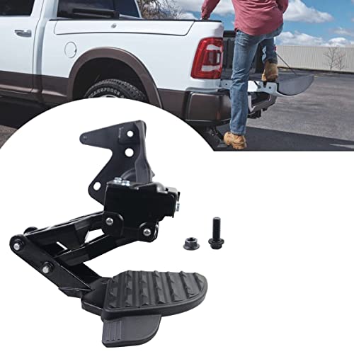 Bed Step Retractable Bumper Step for 2019-2021 Dodge Ram 1500 DT (New Body Style) Dual Exhaust Vehicles 82215289AG SSFL