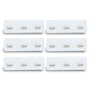 xlqadv replacement 6 pcs adhesive hooks sticker for shower caddy basket shelf sus304 stainless steel (transparent, s)