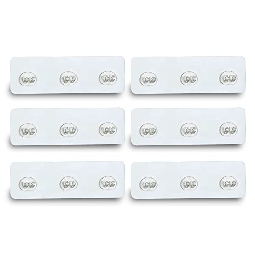 XLQADV Replacement 6 Pcs Adhesive Hooks Sticker for Shower Caddy Basket Shelf SUS304 Stainless Steel (Transparent, S)