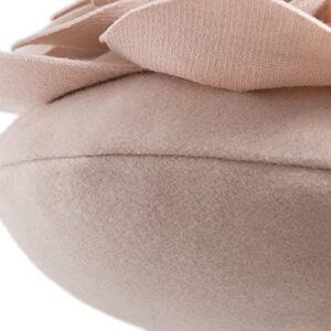 KINGROSE 3D Flower Throw Pillow Decorative Accent Pillow Round Cushion for Spring Summer Sofa Bedroom Home Decor 14 Inches Pink