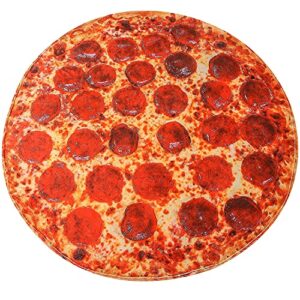 pizza throw fuzzy soft blanket for kids and adult, novelty realistic funny food warm 285 gms cozy flannel blanket