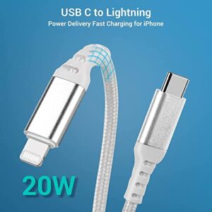 USB C to Lightning Cable 10ft, Deegotech [MFi Certified] iPhone Fast Charger Cable, Long Nylon Braided USB-C Lightning Cable Compatible with iPhone 14/14 Promax/13/13Promax/12/11/X/iPad 2021/Airpods