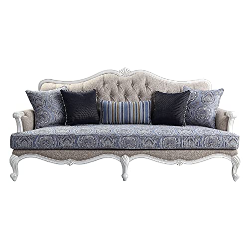 Acme Furniture Upholstered Sofas, Gray, Blue and White