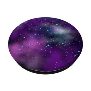 Galaxy Space in Purple Cyan Pink Yellow Blue Green AEHP662 PopSockets PopGrip: Swappable Grip for Phones & Tablets