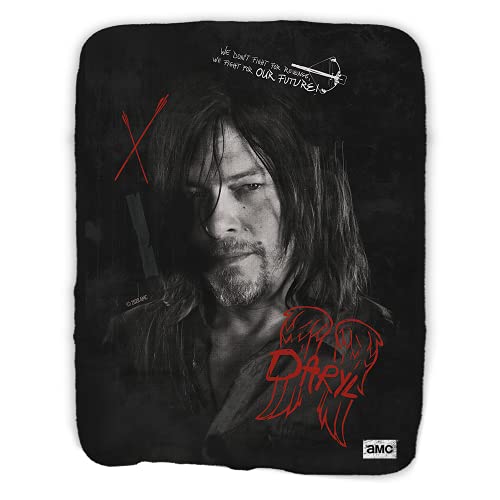 The Walking Dead Daryl Graffiti Sherpa Blanket