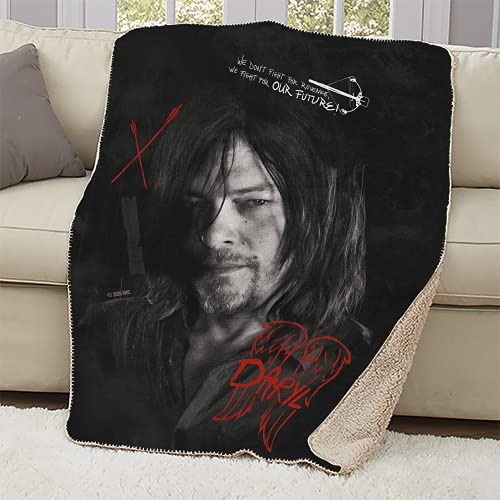 The Walking Dead Daryl Graffiti Sherpa Blanket