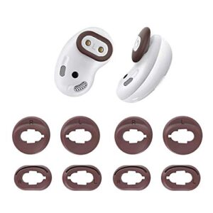 zotech 4 pair ear adapter eartips replacement for galaxy buds live 2020 headphones, medium/large (brown)