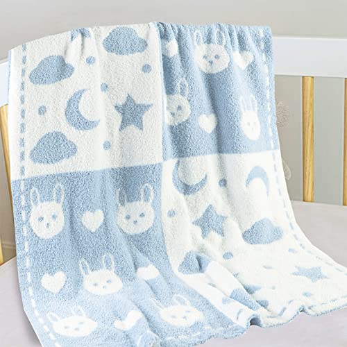 Kid Nation Baby Blankets for Girls Baby Boy Toddler Blanket Soft Baby Quilt Plush Crib Blanket Newborn Stroller Blanket Nursery Infant,Baby Llue,30 x 40 in