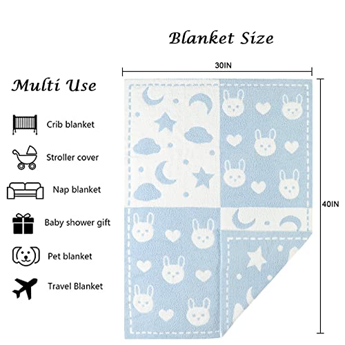 Kid Nation Baby Blankets for Girls Baby Boy Toddler Blanket Soft Baby Quilt Plush Crib Blanket Newborn Stroller Blanket Nursery Infant,Baby Llue,30 x 40 in