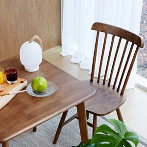 Livinia 3-Piece Dining Room Table Set, Canberra 28.3" Table (Walnut) Toto Chair (Walnut) Set