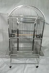 bmwpet sus201 stainless steel dometop style bird cage parrot cage 28"x20"x60"