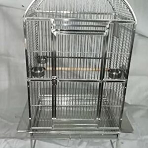 BMWPET SUS201 Stainless Steel DOMETOP Style Bird CAGE Parrot CAGE 28"X20"X60"