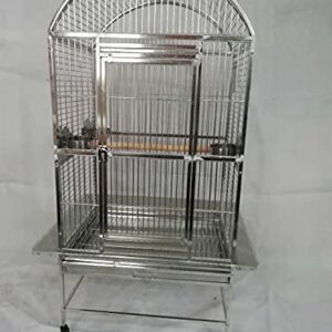 BMWPET SUS201 Stainless Steel DOMETOP Style Bird CAGE Parrot CAGE 28"X20"X60"