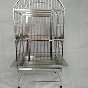 BMWPET SUS201 Stainless Steel DOMETOP Style Bird CAGE Parrot CAGE 28"X20"X60"