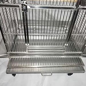 BMWPET SUS201 Stainless Steel DOMETOP Style Bird CAGE Parrot CAGE 28"X20"X60"