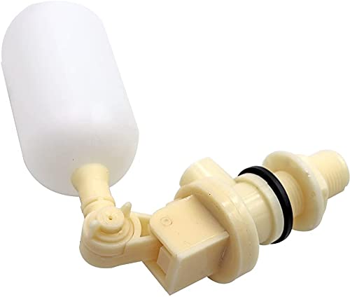 1/2" Water Float Valve Stable Water Float Ball Valve Shut Off Plastic Float Valve Stainless Steel Automatic Waterer Fill Feed Tank Horse Cattle Goat Sheep Pig Dog Float Valve Farm Supplies 2 Pack