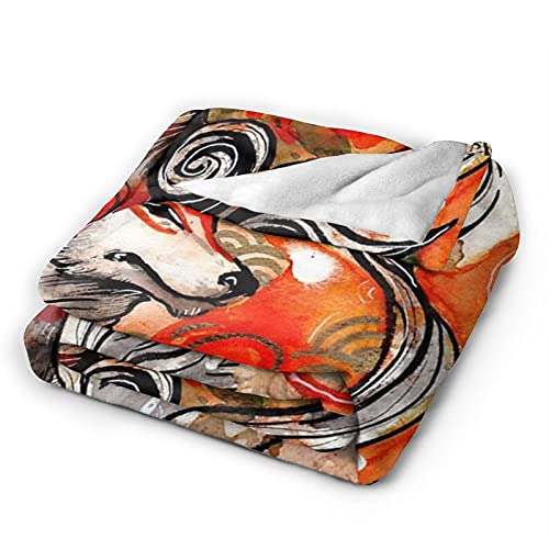 Throw Blanket Okami Amaterasu Ultra-Soft Micro Fleece Blanket for Couch Sofa Bed Living Room 60"X50"