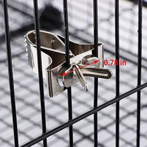 6 Pcs Bird Food Holder Parrot Cage Seed Feeder Stainless Steel Vegetable Fruit Clip for Bird Cockatiel Parrot Hamster