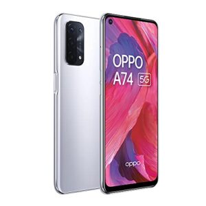 Oppo A74 5G Dual CPH2197 128GB 6GB RAM Factory Unlocked (GSM Only | No CDMA - not Compatible with Verizon/Sprint) International Version - Space Sliver