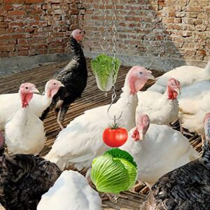 Chicken Veggies Skewer Fruit Holder for Hens Pet Chicken Vegetable Hanging Feeder Toy for Hens Large Birds（2pcs）