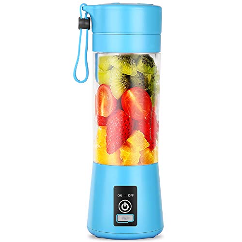 Dr.me Portable Blender, Personal Mixer Fruit Rechargeable with USB, Mini Blender for Smoothie, Fruit Juice, 380ml, Six 3D Blades for Great Mixing