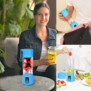 Dr.me Portable Blender, Personal Mixer Fruit Rechargeable with USB, Mini Blender for Smoothie, Fruit Juice, 380ml, Six 3D Blades for Great Mixing