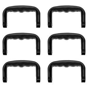 balacoo 6pcs plastic cage handles replacement birdcage handles hamster cage supplies (black)