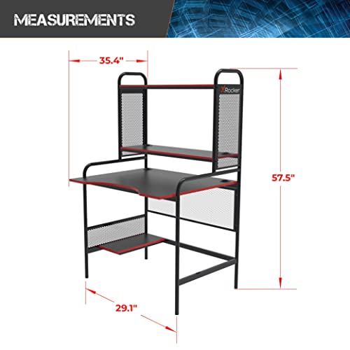 X Rocker, 0724401, Icarus Gaming Desk, 35.4 x 29.1 x 57.5, Black